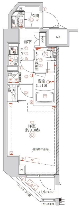 4階の間取り図