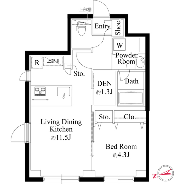 1階の間取り図