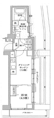 6階の間取り図