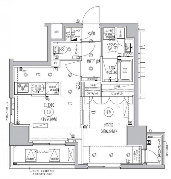 6階の間取り図
