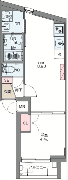 2階の間取り図