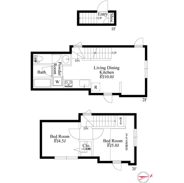 2階の間取り図