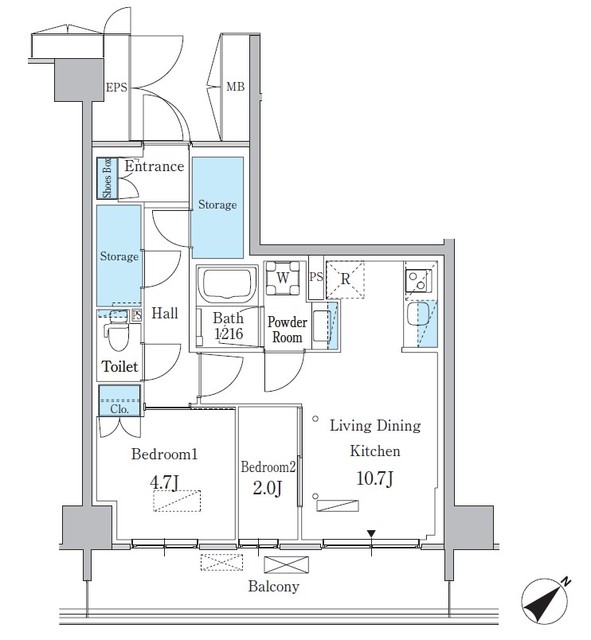 8階の間取り図