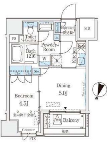 ☆使いやすい1DKの間取り☆