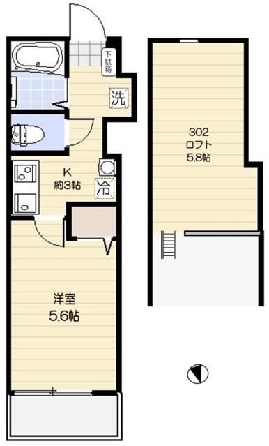 ☆ロフト付き1Kタイプ☆