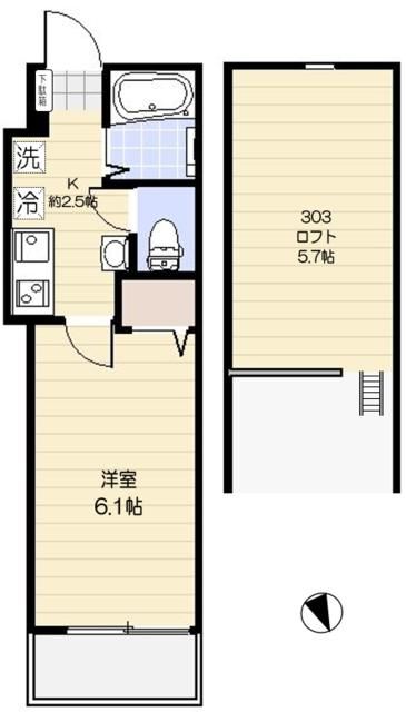 ☆ロフト付き1Kタイプ☆