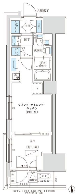 6階の間取り図