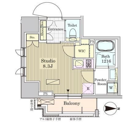 8階の間取り図