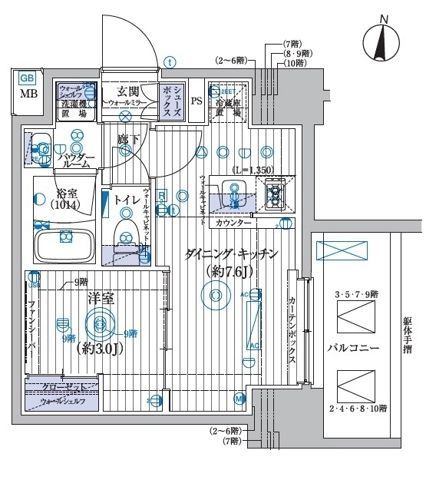 10階の間取り図