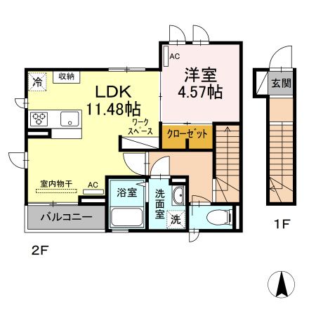 2階の間取り図