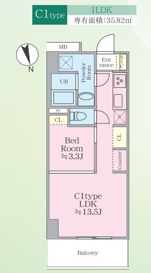 8階の間取り図