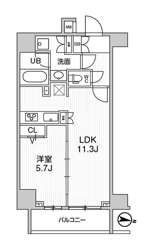 4階の間取り図