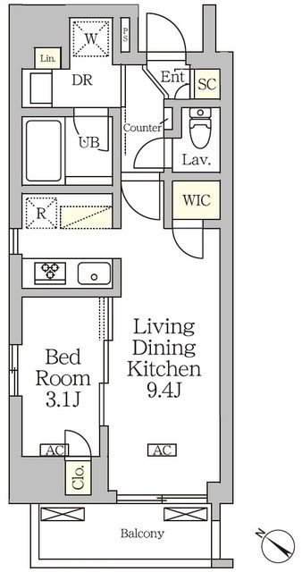6階の間取り図