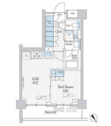 2階の間取り図