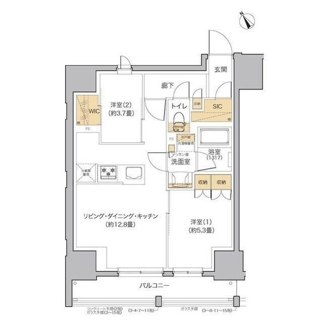 2階の間取り図