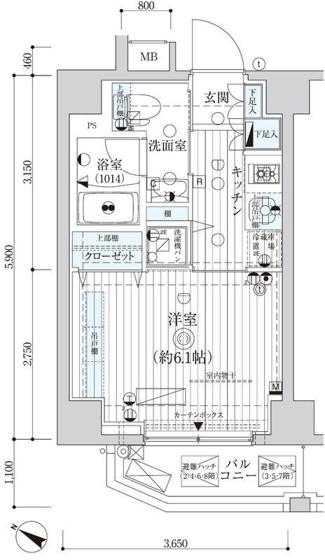7階の間取り図