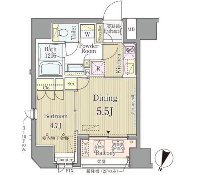 5階の間取り図