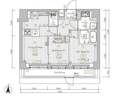 7階の間取り図