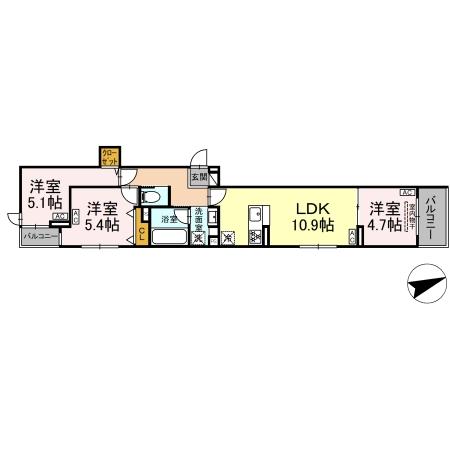 2階の間取り図