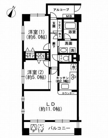 4階の間取り図