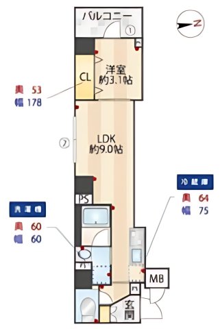 3階の間取り図