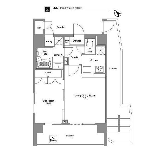 9階の間取り図