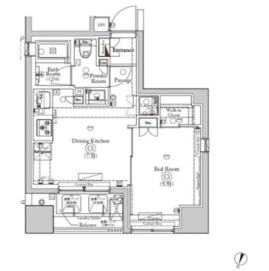 4階の間取り図