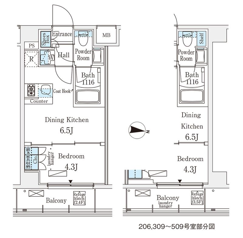 4階の間取り図