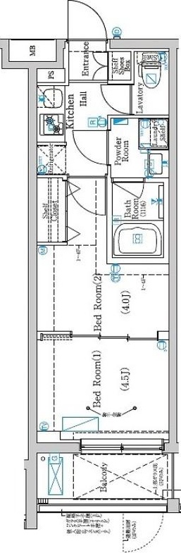 2階の間取り図