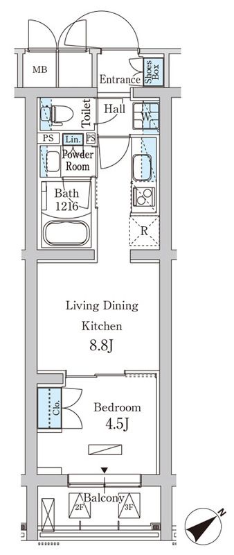 2階の間取り図