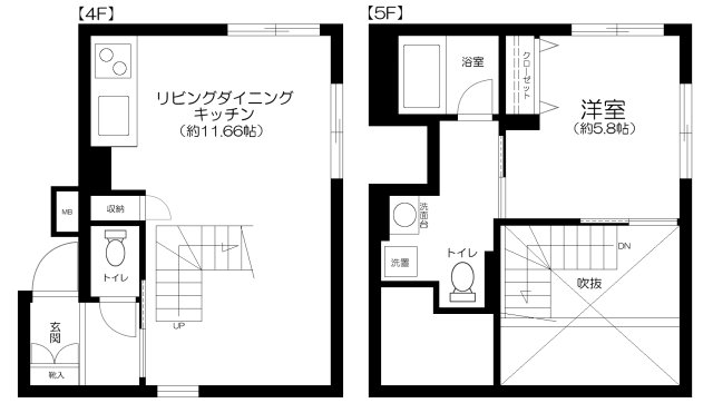 4階の間取り図