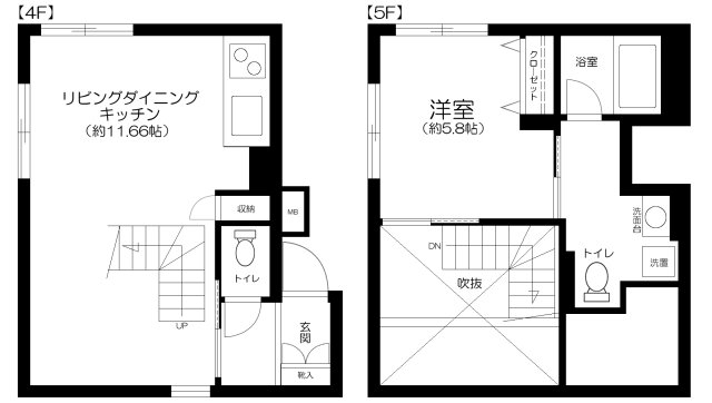 4階の間取り図