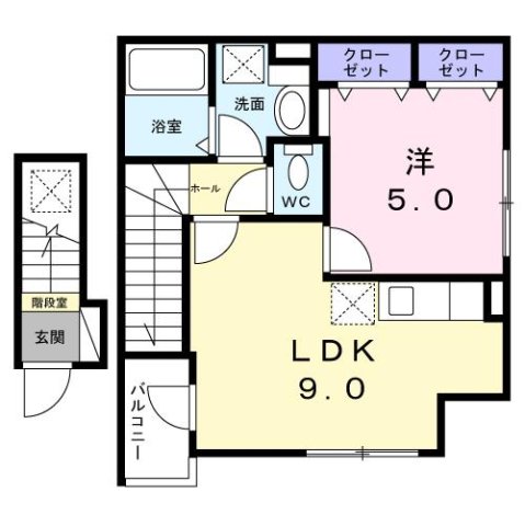 2階の間取り図