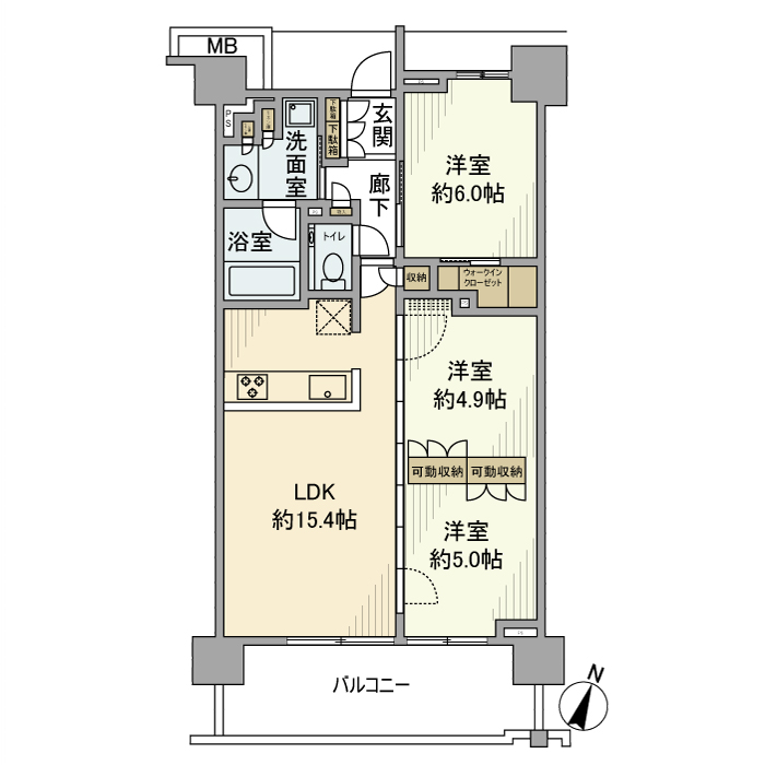 8階の間取り図