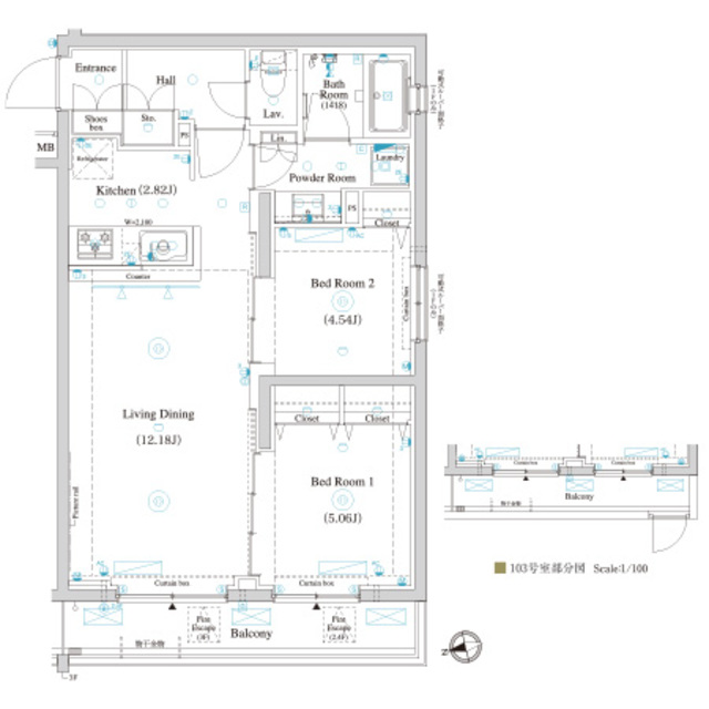 1階の間取り図