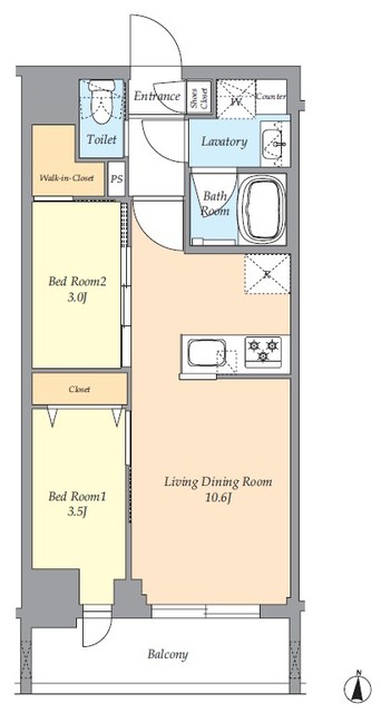 2階の間取り図