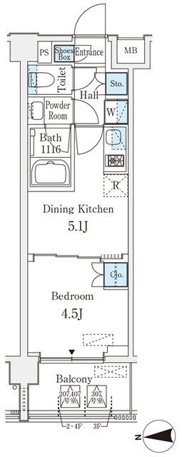 4階の間取り図