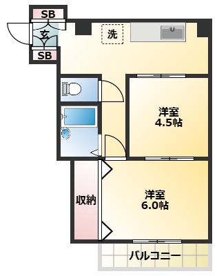 2階の間取り図