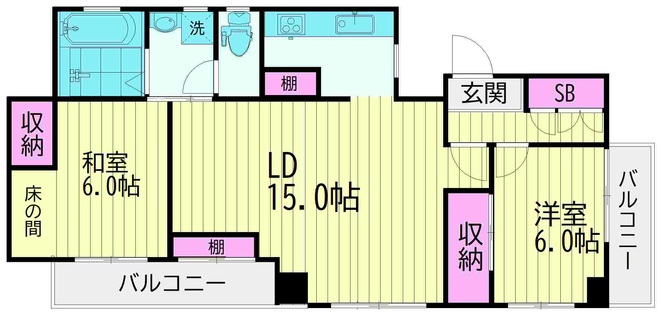 1階の間取り図