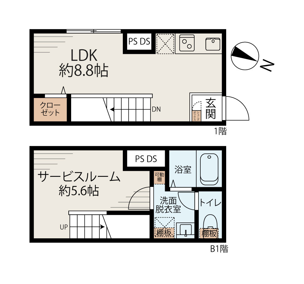 -1階の間取り図