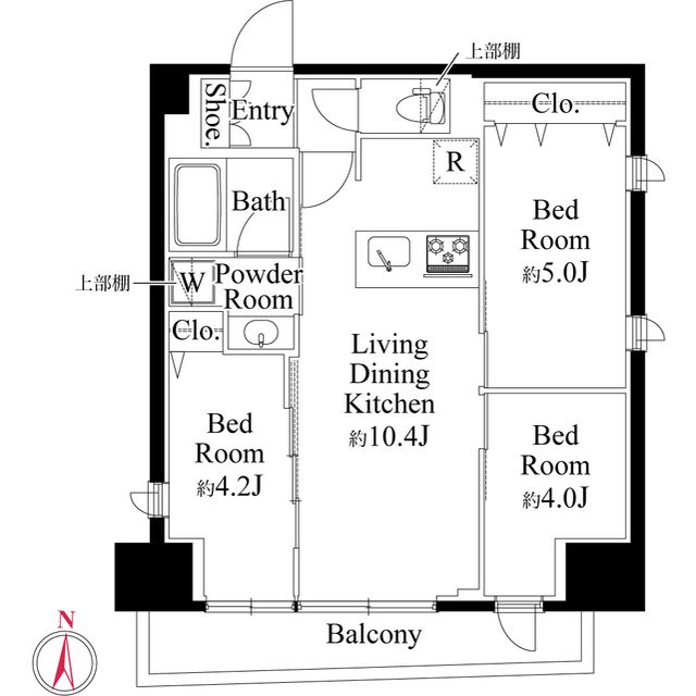 2階の間取り図