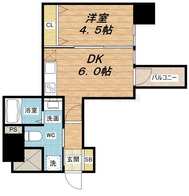6階の間取り図