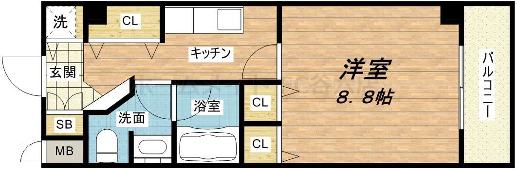 カスタリア堺筋本町(2階 / 南 / 1K)の外観 カスタリア堺筋本町(2階 / 南 / 1K)の外観