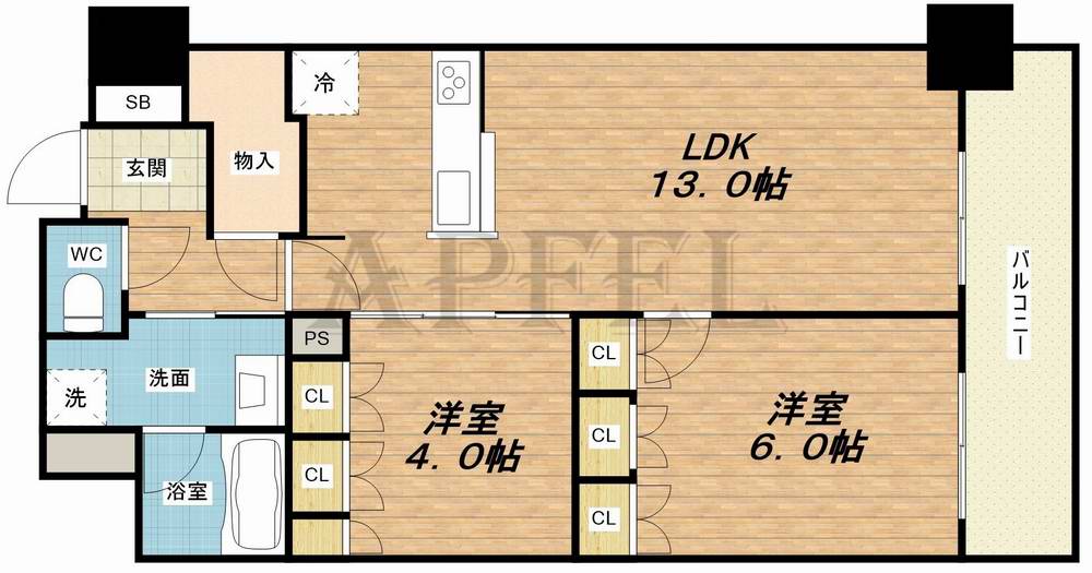 RJR堺筋本町タワー(14階 / 南 / 2LDK)の外観 RJR堺筋本町タワー(14階 / 南 / 2LDK)の外観