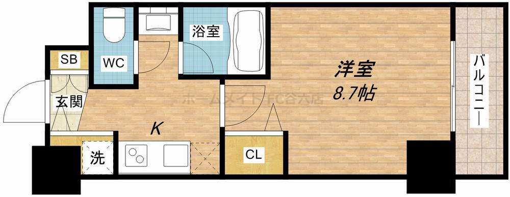 コンフォルトK(9階 / 西 / 1K)の外観 コンフォルトK(9階 / 西 / 1K)の外観