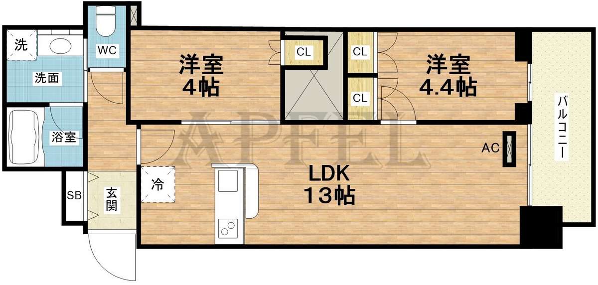 8階の間取り図