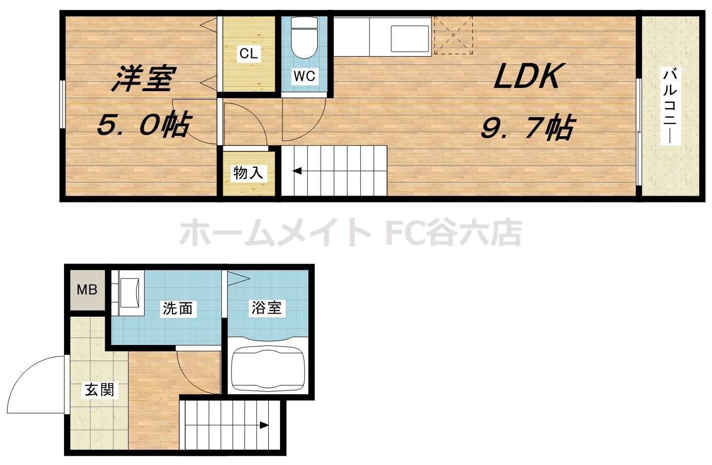 2階の間取り図