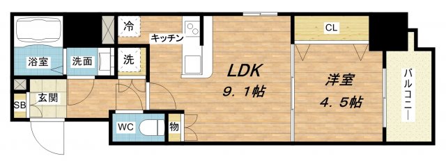 8階の間取り図