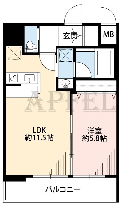 6階の間取り図