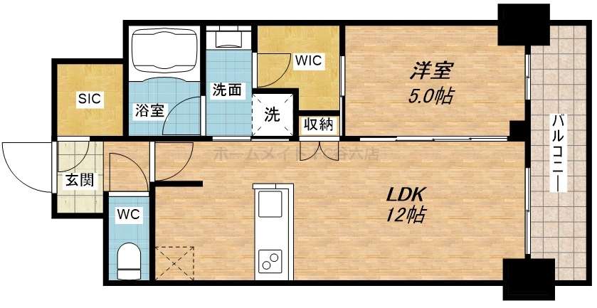 6階の間取り図
